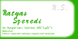 matyas szeredi business card